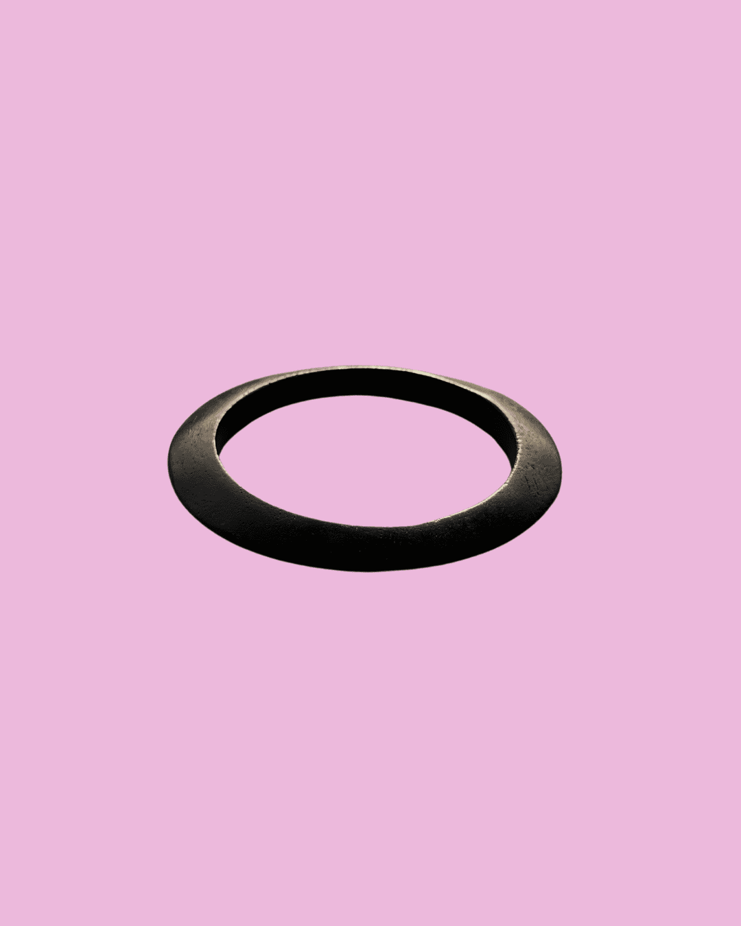 Black Chunky Wooden Bangle — photo 1
