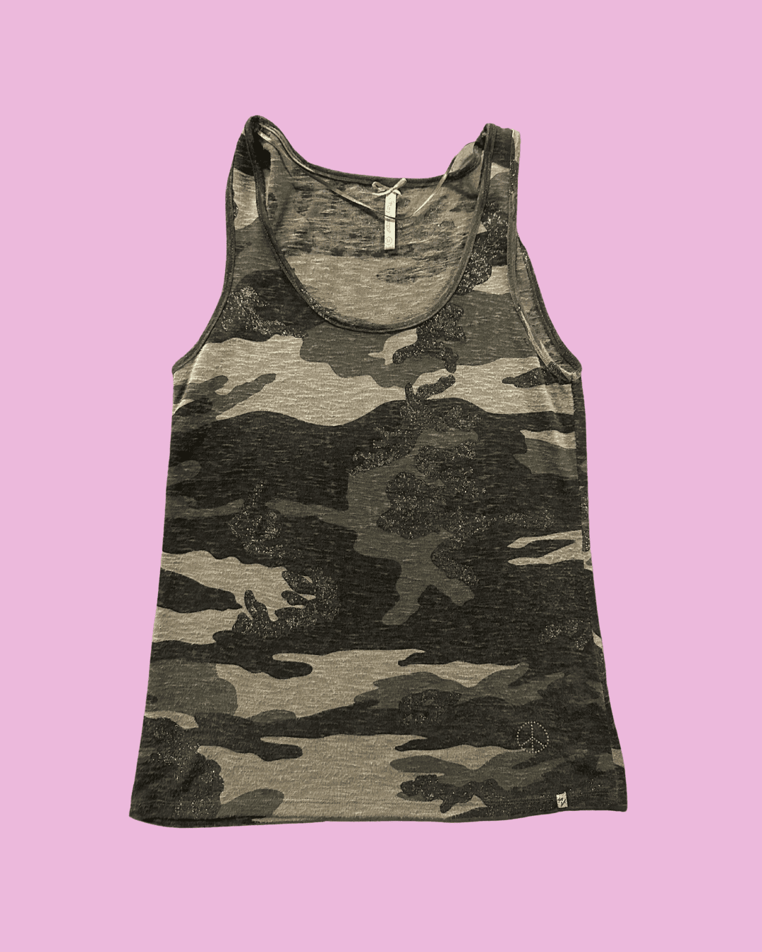 Camo Glitter Tank Top — photo 1