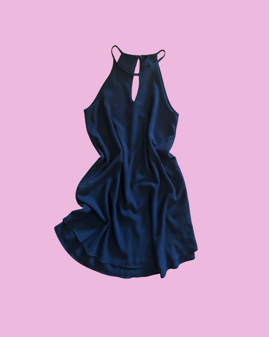 Dark blue halter dress — photo 1