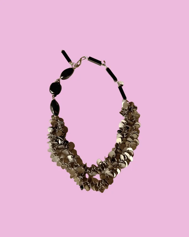 Gold-Tone Disc Statement Necklace — photo 1