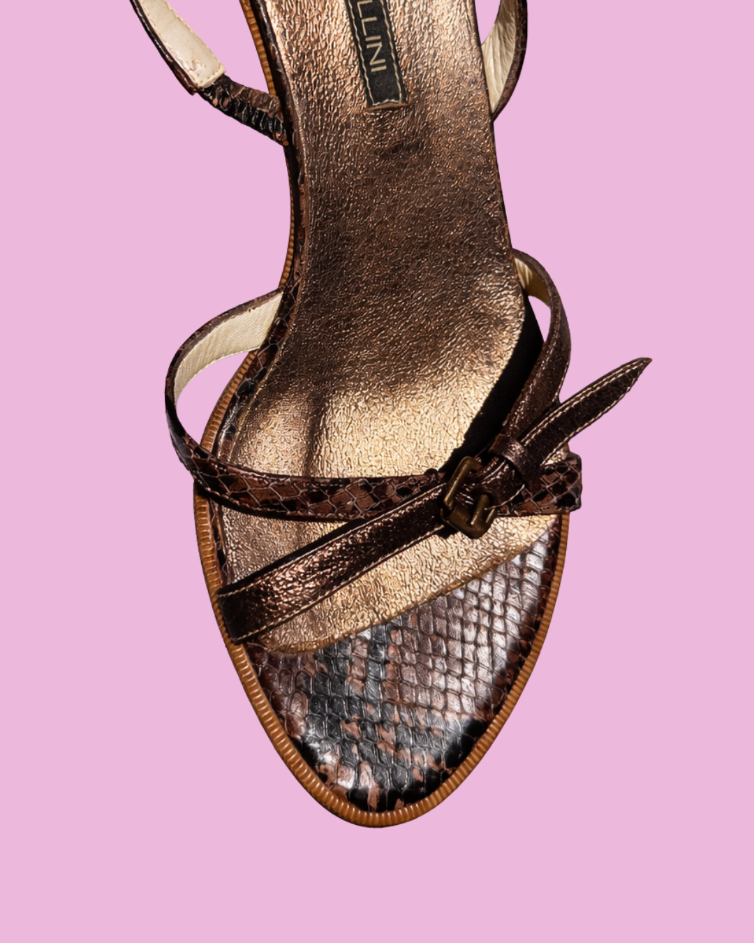 Kitten Heels with Snake Print — photo 1