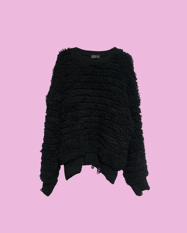 Black Texture Sweater — photo 1