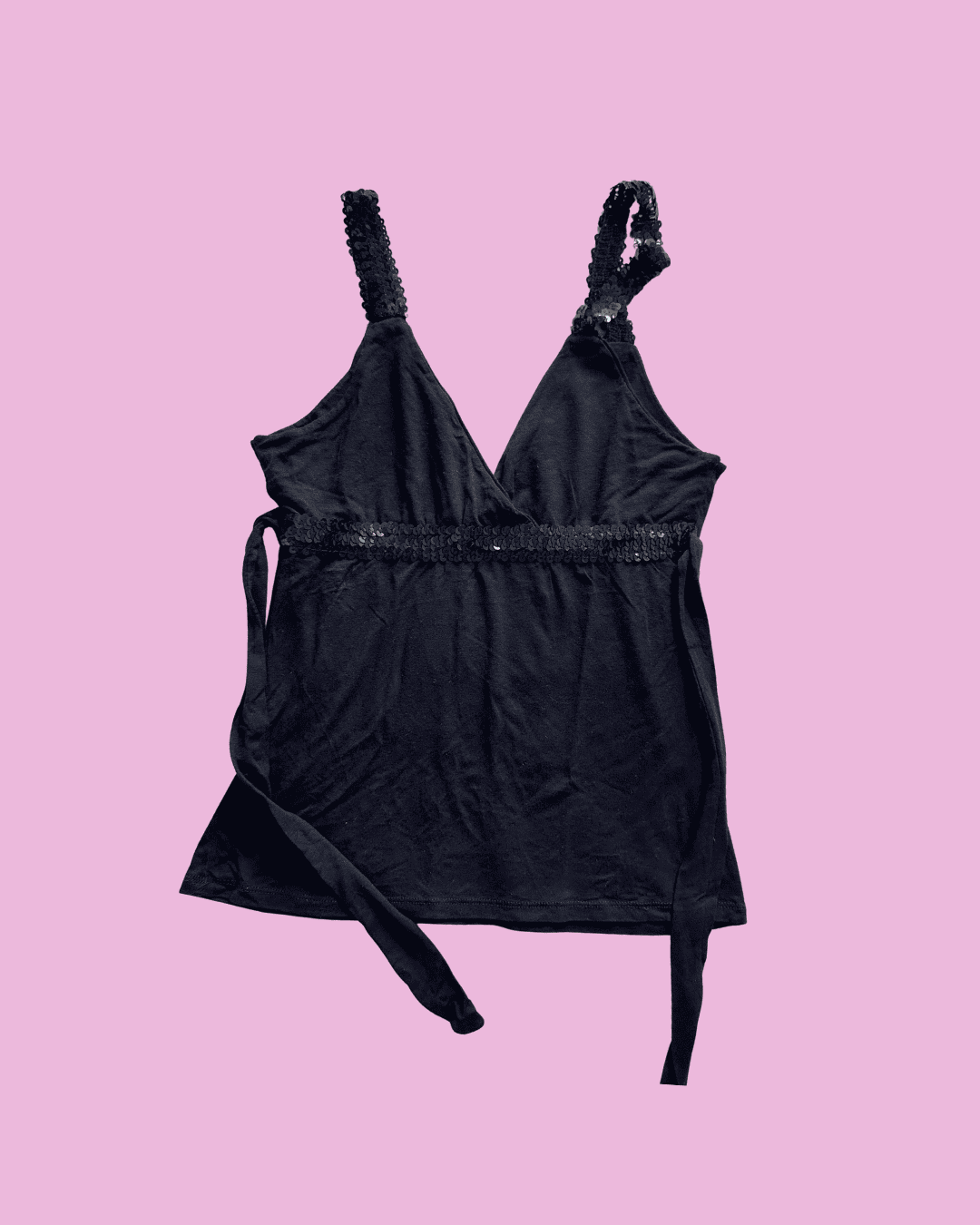 Sequin-Strap Wrap Tank — photo 1